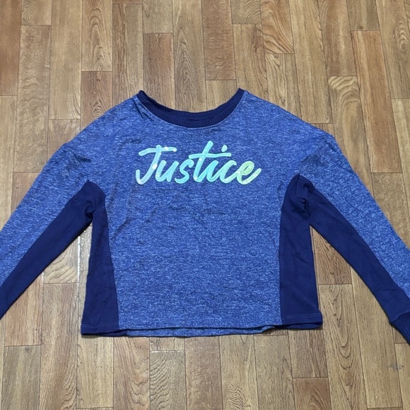 Justice Other - Justice Kids Navy and Heather Blue Long Sleeve Tee (AB2)